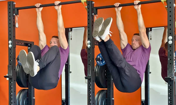 Các biến thể nâng cao của hanging leg raises