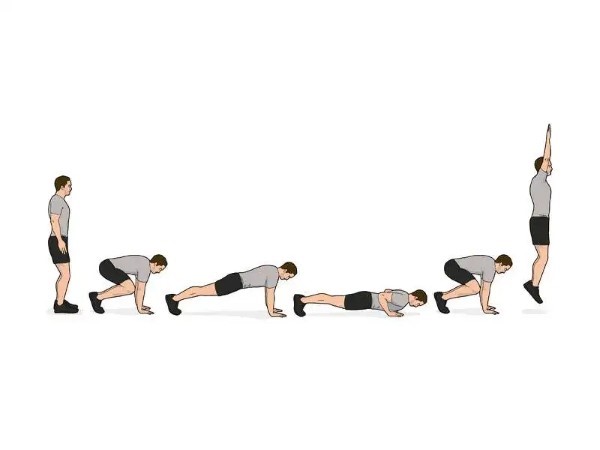 Hướng dẫn các bước tập burpees