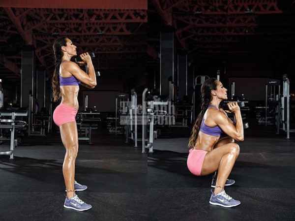 Goblet squat hỗ trợ tốt trong việc cải thiện tư thế