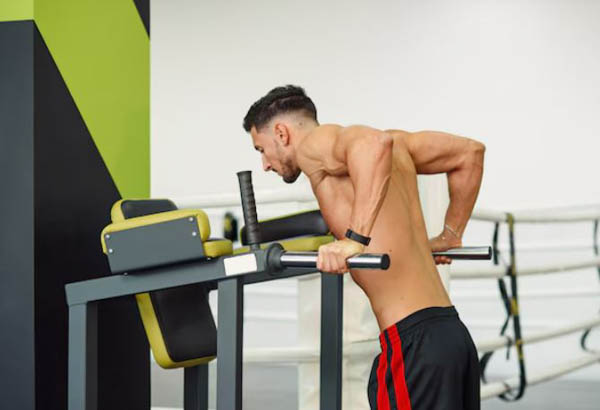Push-ups on Parallel Bars (Hít đất trên xà kép)