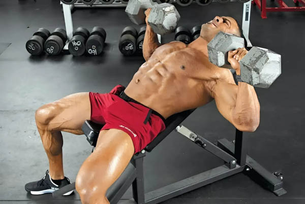 Incline Dumbbell Press - Đẩy ngực trên ghế dốc